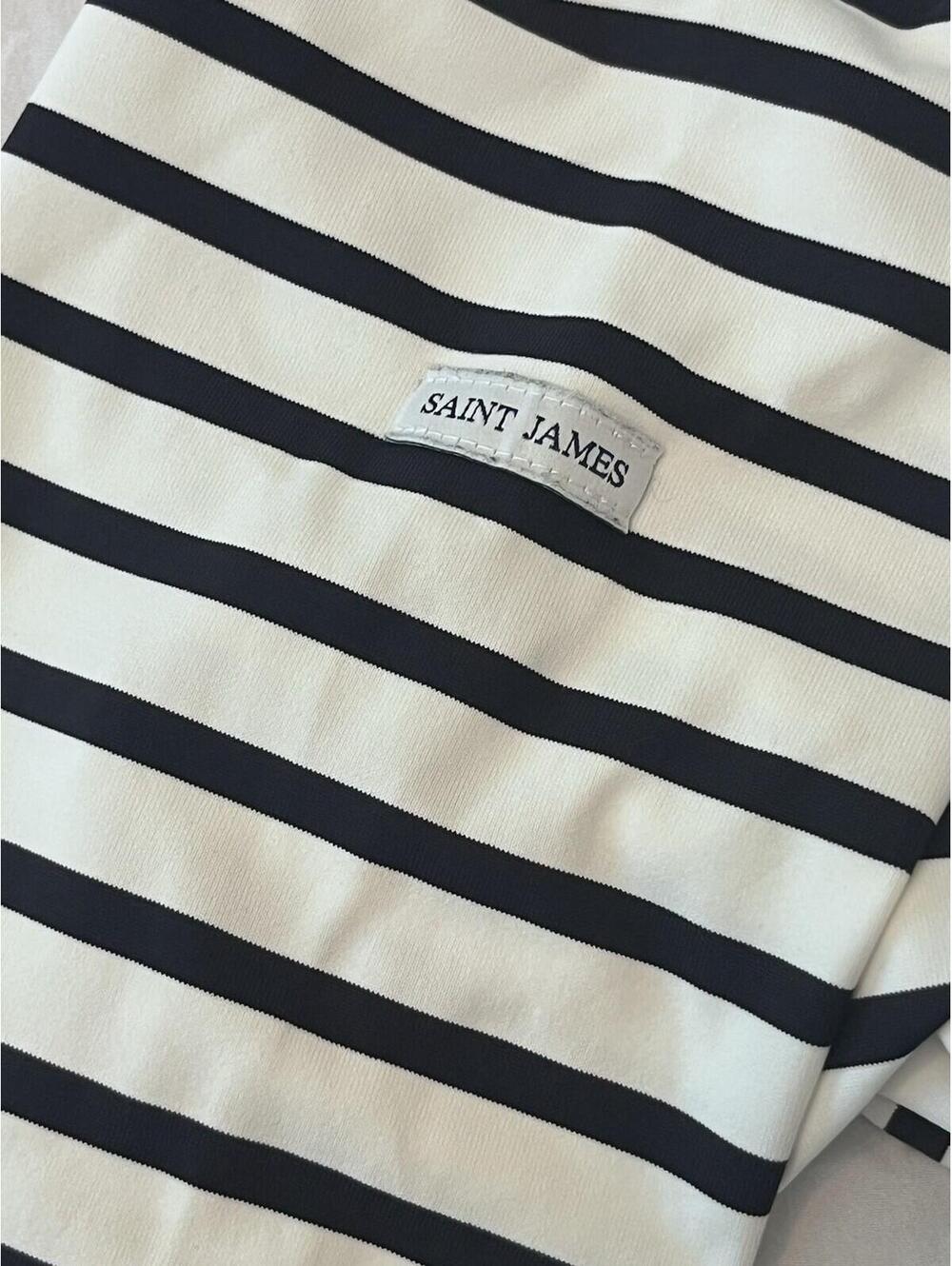 Saint James Made in France Classic Breton Striped Shirt - Navy/White - Picture 6 of 6